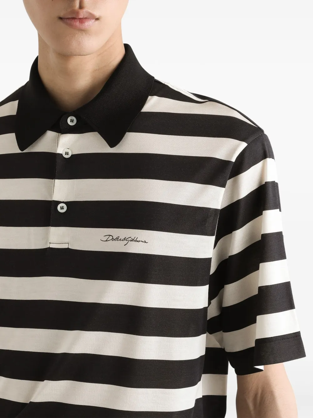 Dolce & Gabbana Gestreept poloshirt Wit