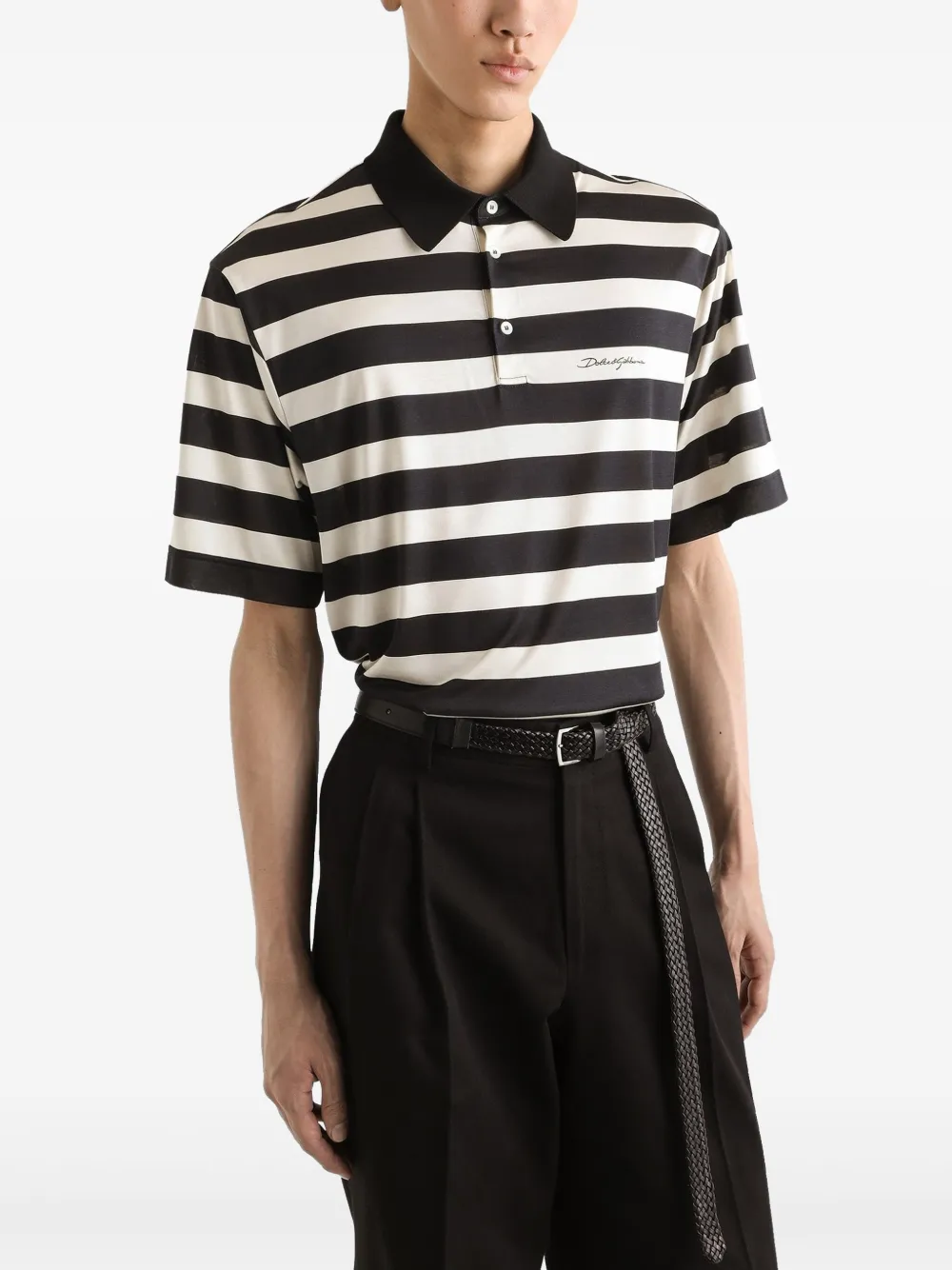 Dolce & Gabbana Gestreept poloshirt Wit