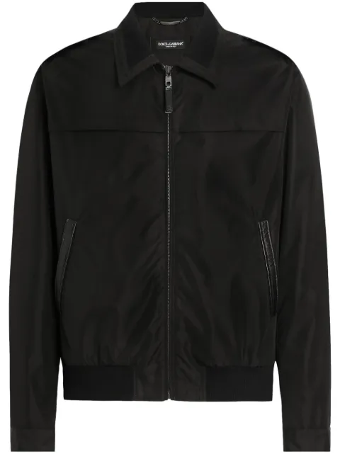 Dolce & Gabbana chamarra bomber con placa del logo