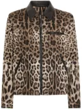 Dolce & Gabbana leopard-print bomber jacket - Brown