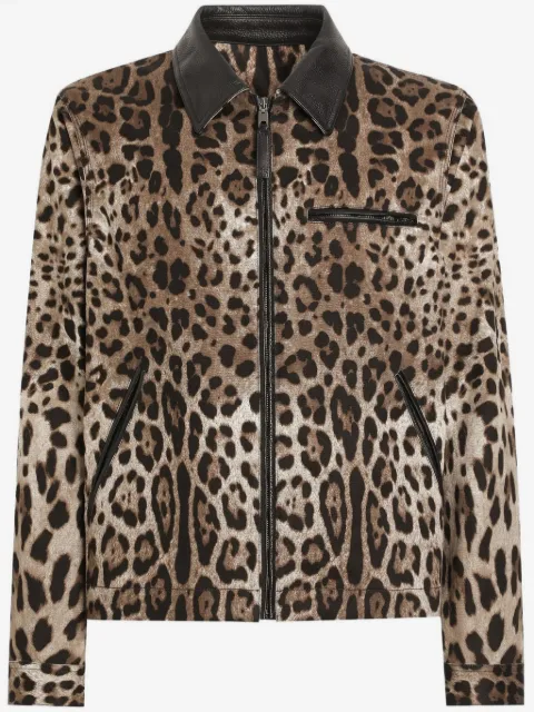 Dolce & Gabbana レオパード ボンバージャケット