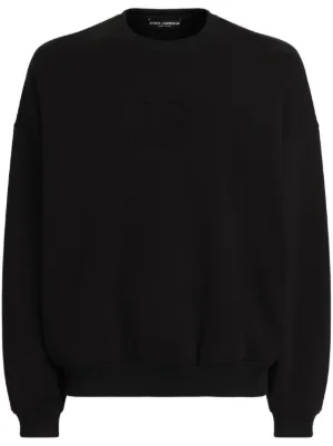 DOLCE & GABBANA Sweater Black Cotton Long Sleeves Sweatshirt
