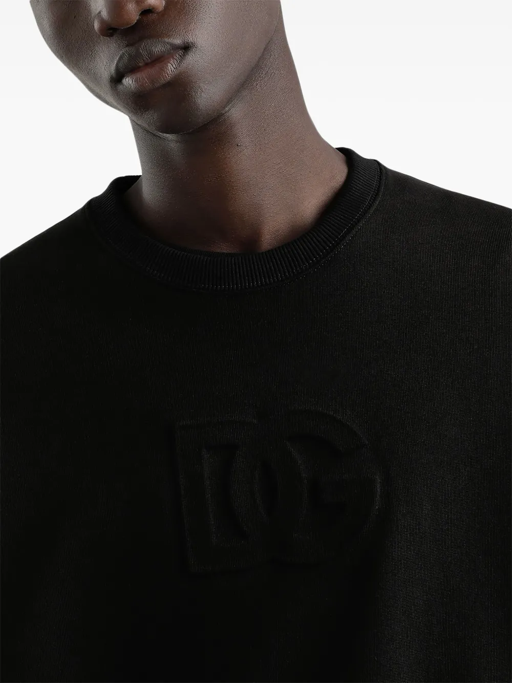 Dolce & Gabbana Sweater met logo-reliëf Zwart