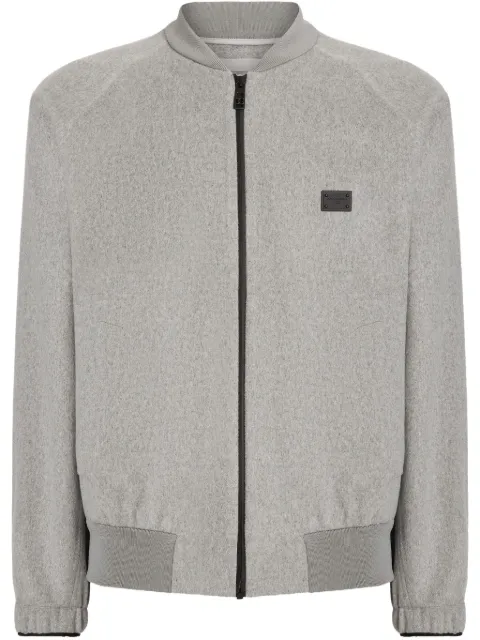 Dolce & Gabbana mélange-effect bomber jacket