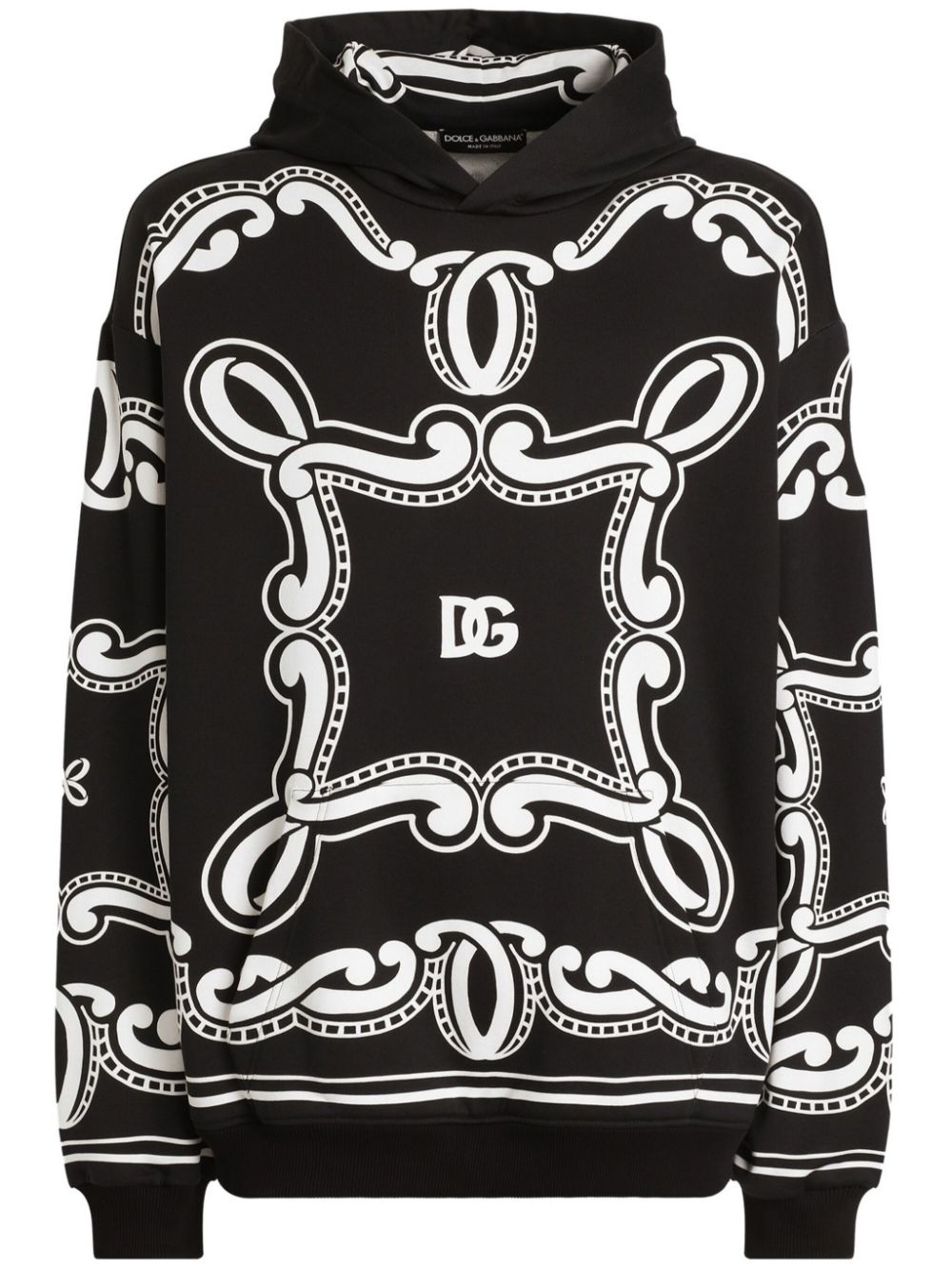 Dolce & Gabbana Hoodie met bandanaprint Zwart