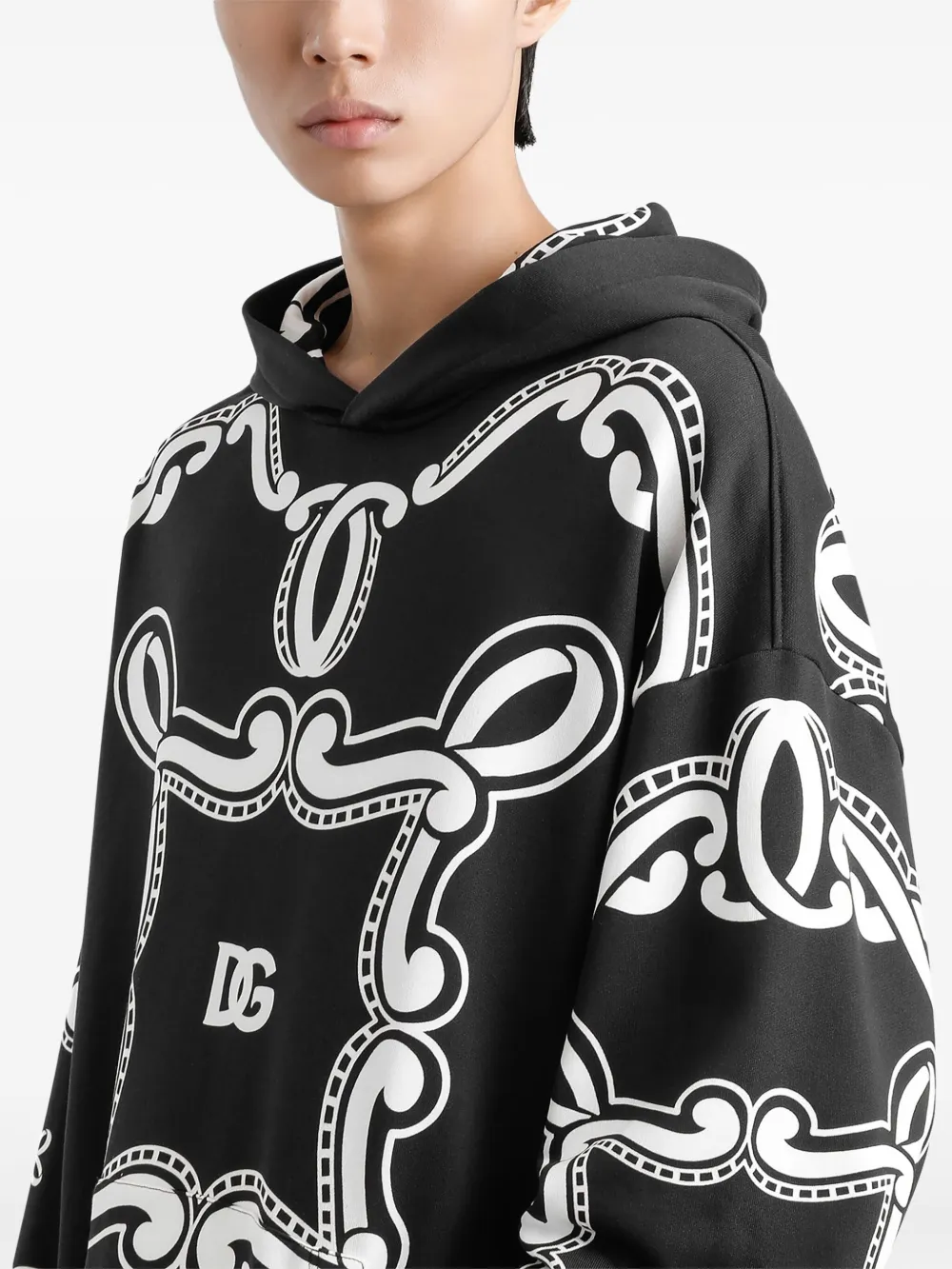 Dolce & Gabbana Hoodie met bandanaprint Zwart