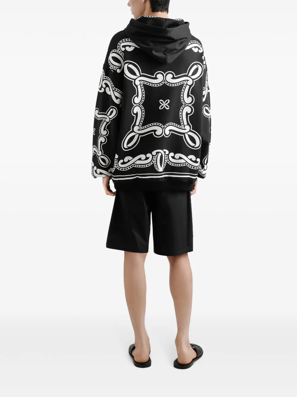 Dolce Gabbana bandana print Hoodie Black FARFETCH IE