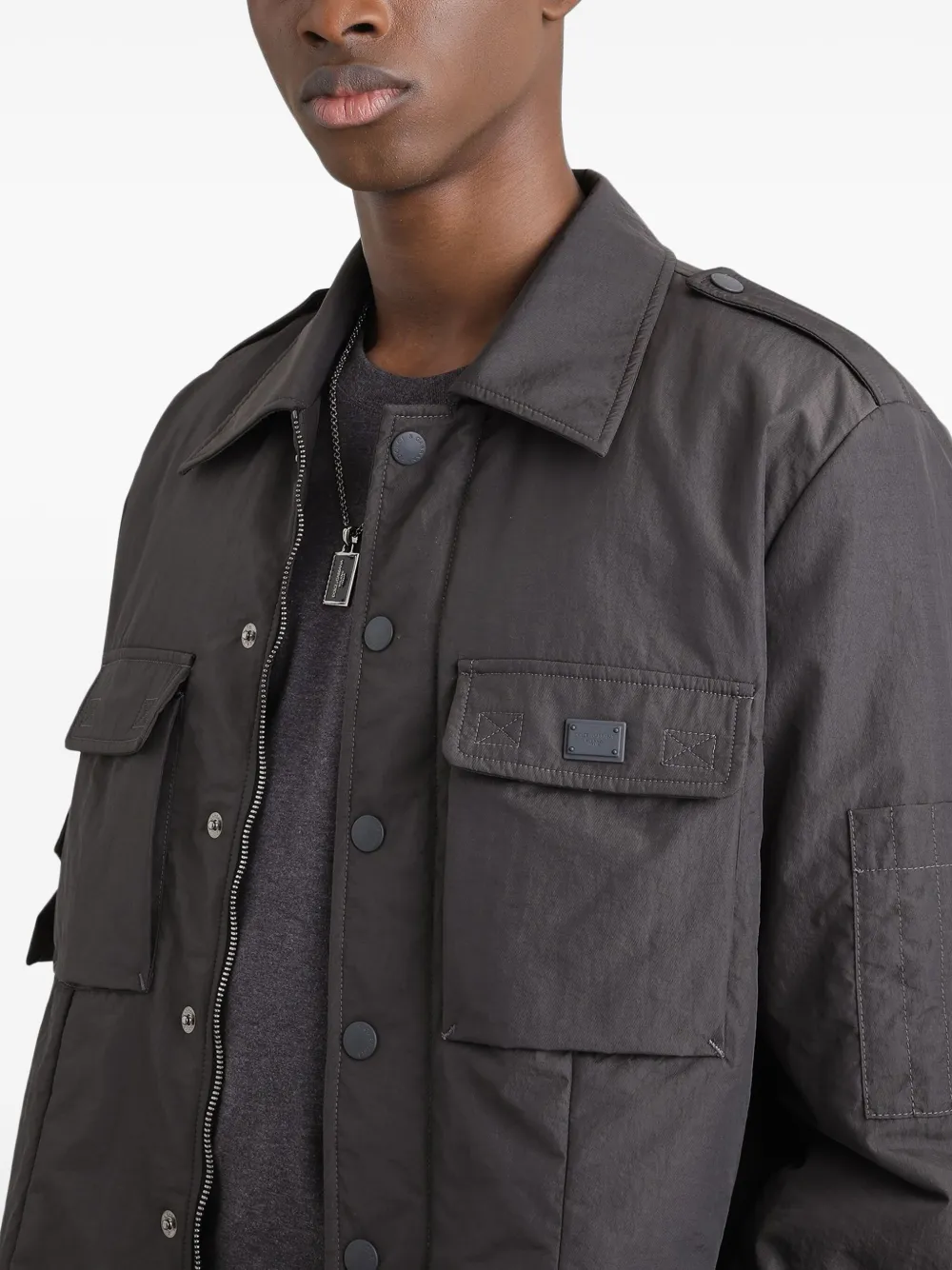 Dolce & Gabbana Gewatteerd shirtjack Grijs