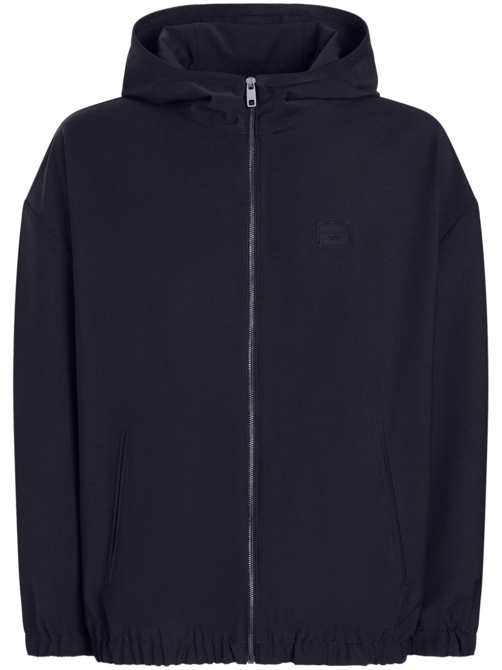 Dolce & Gabbana logo-plaque hooded jacket - Blue