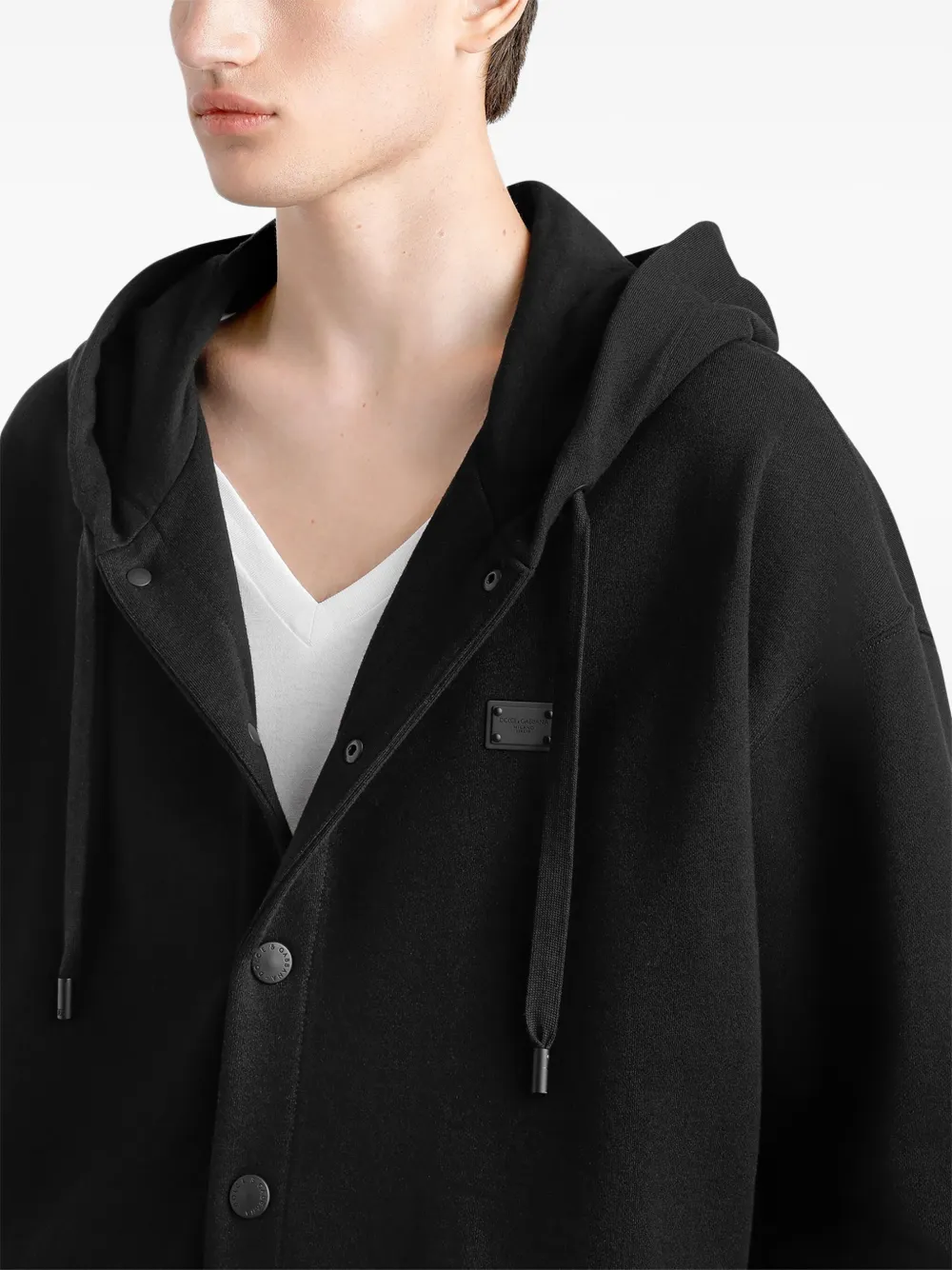 Dolce & Gabbana Hoodie met logoplakkaat Zwart