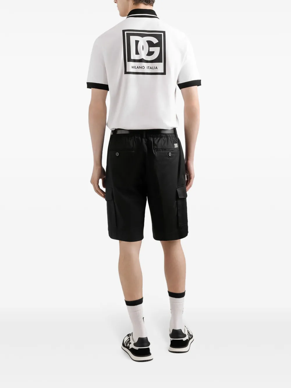 Dolce & Gabbana Geplooide cargo shorts Zwart