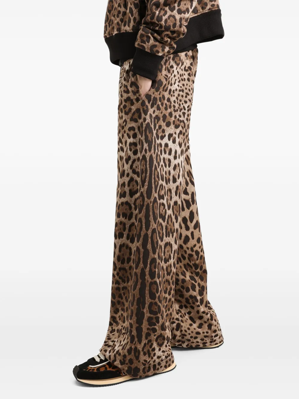Dolce & Gabbana Trainingsbroek met luipaardprint Bruin