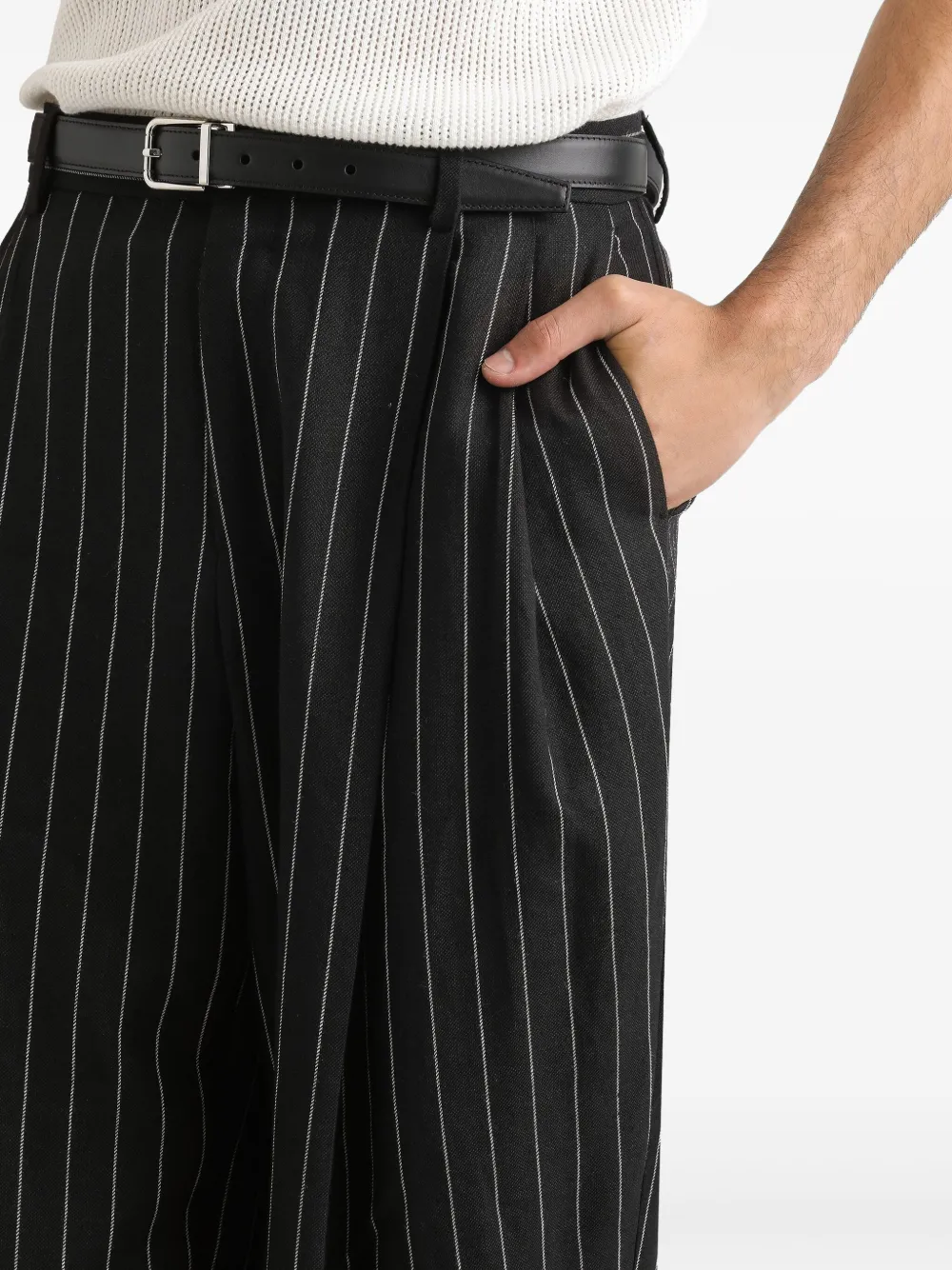 Dolce & Gabbana Gestreepte pantalon Zwart