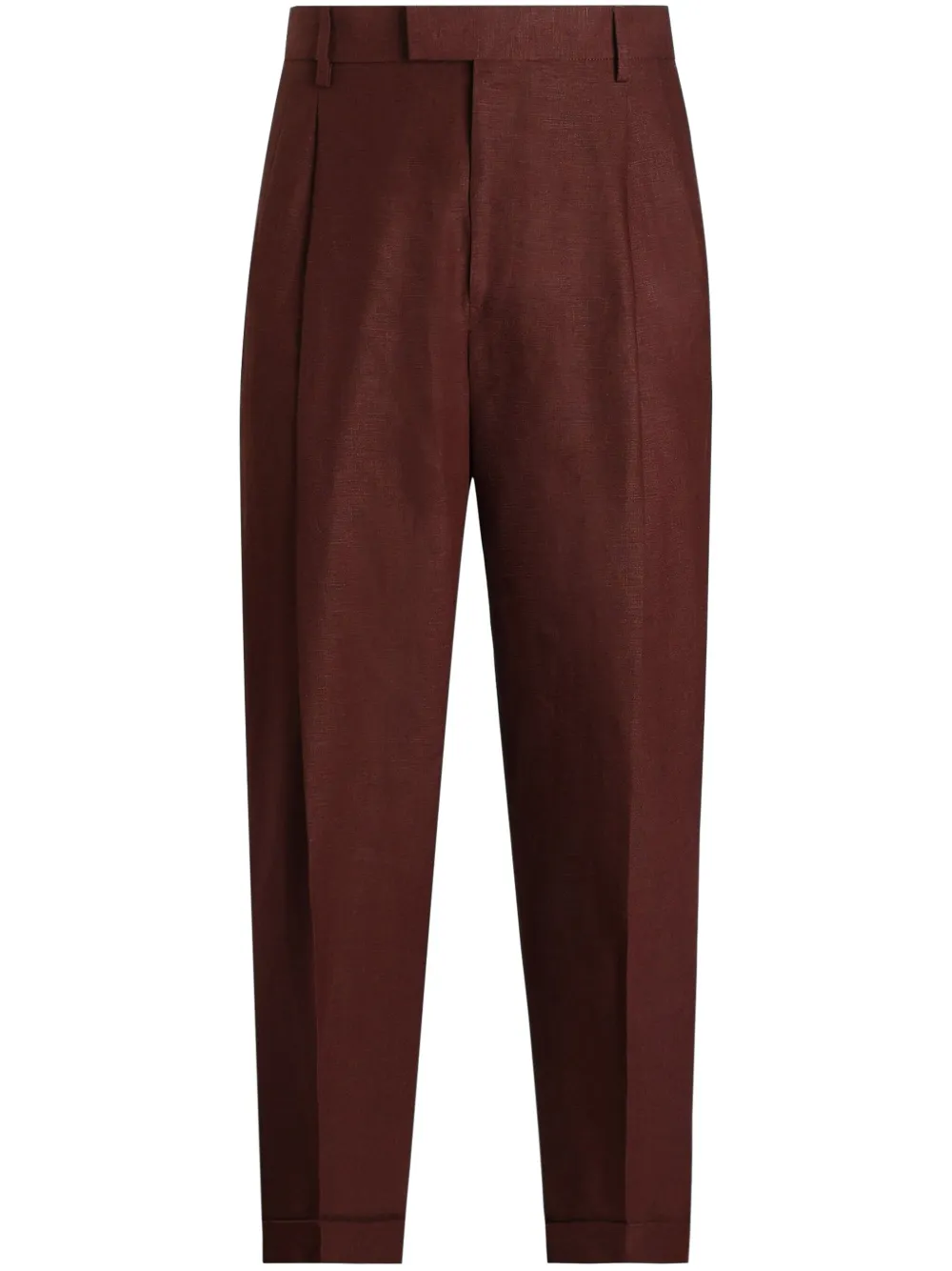 straight-leg tailored trousers