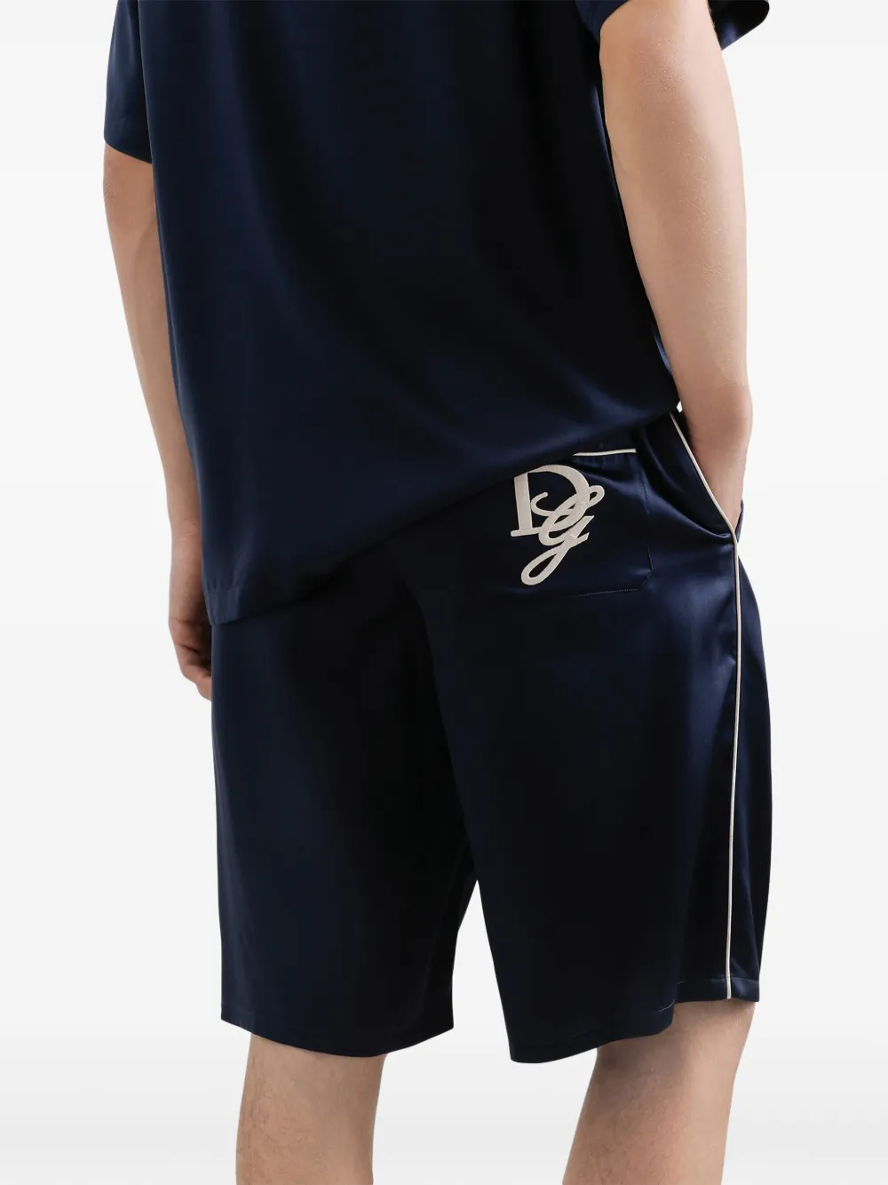 Dolce & Gabbana Satijnen shorts Blauw