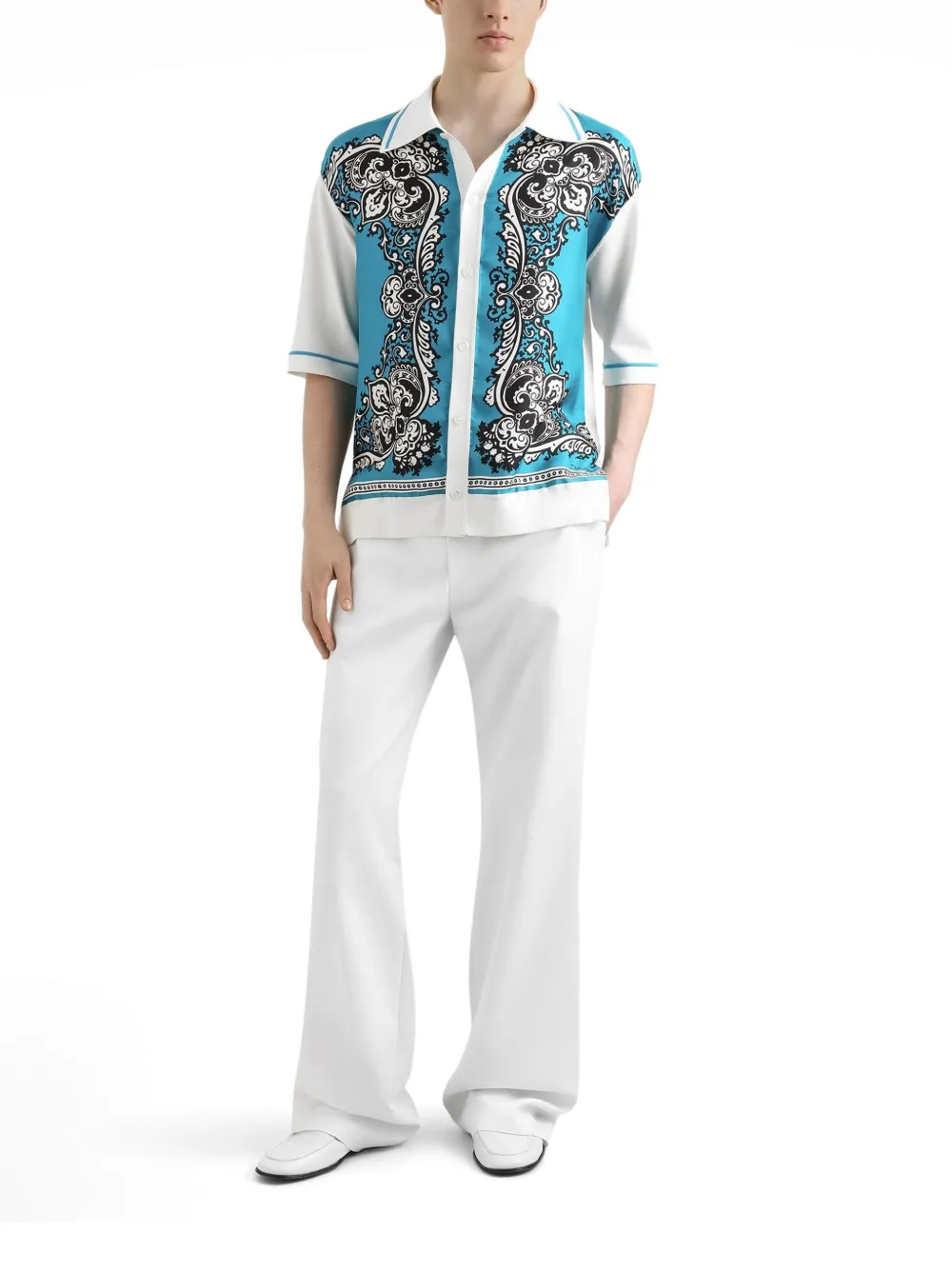 Dolce & Gabbana Overhemd met bandanaprint Blauw