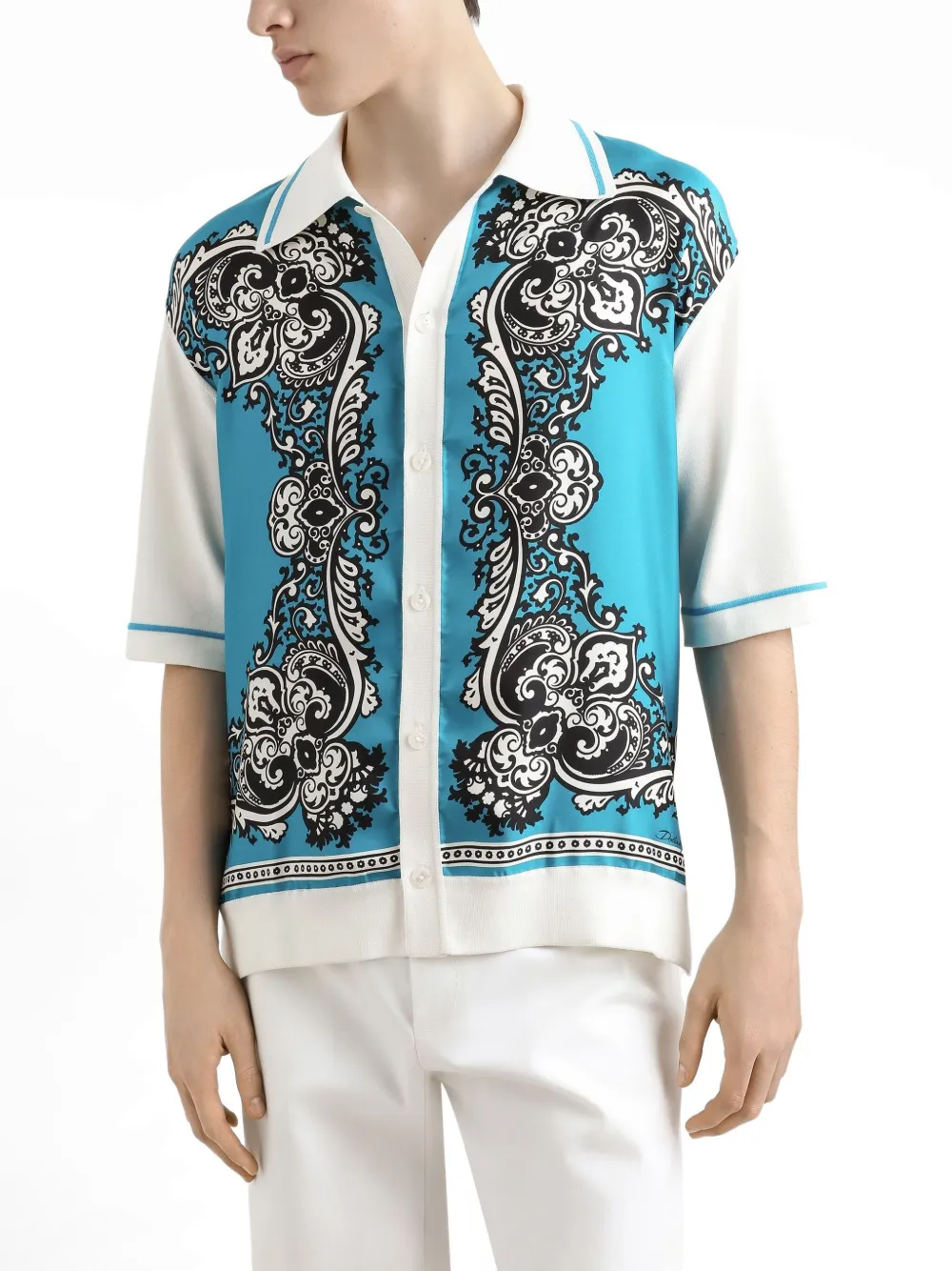 Dolce & Gabbana Overhemd met bandanaprint Blauw
