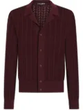 Dolce & Gabbana zigzag-knit cardigan - Red