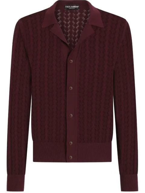 Dolce & Gabbana cárdigan tejido en zigzag