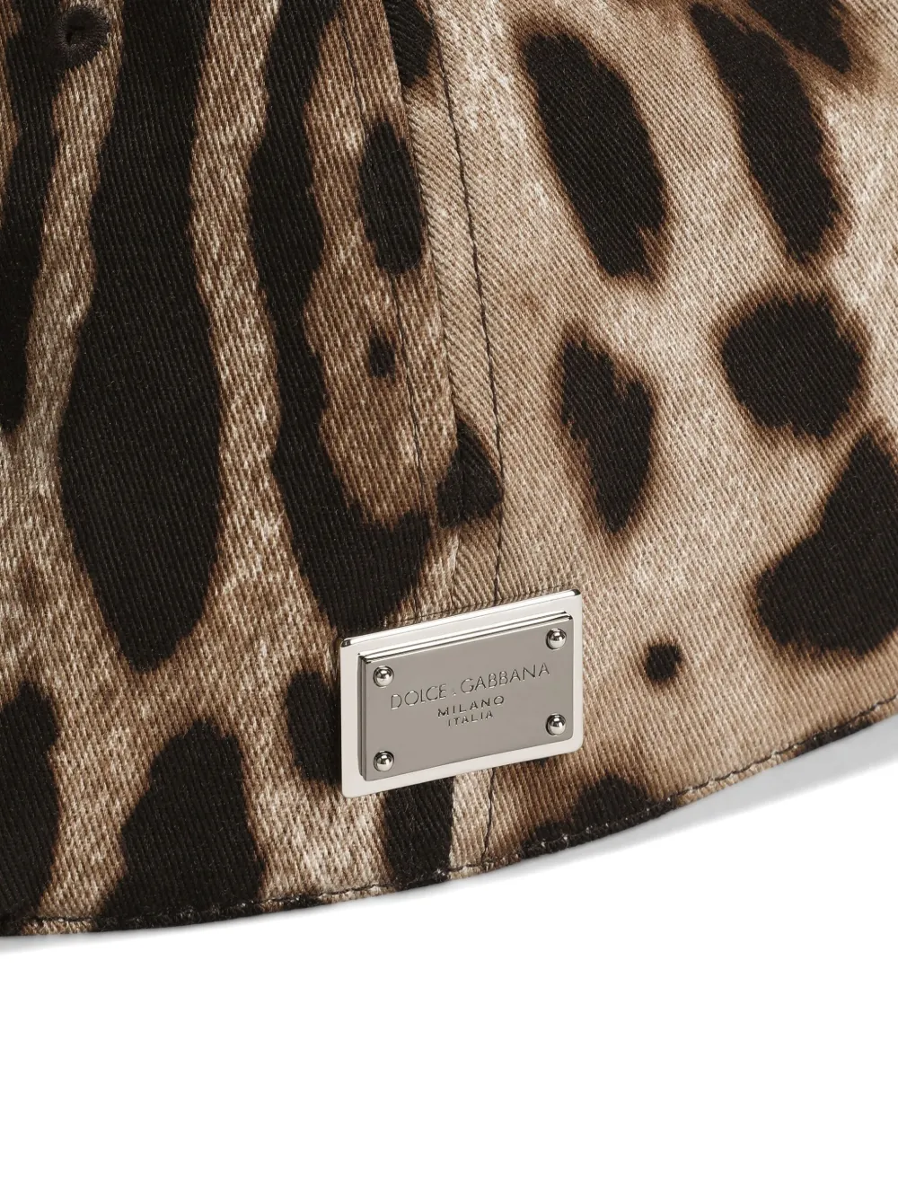 DOLCE & GABBANA LEOPARD-PRINT BASEBALL CAP