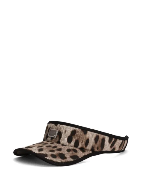 Dolce & Gabbana leopard-print visor