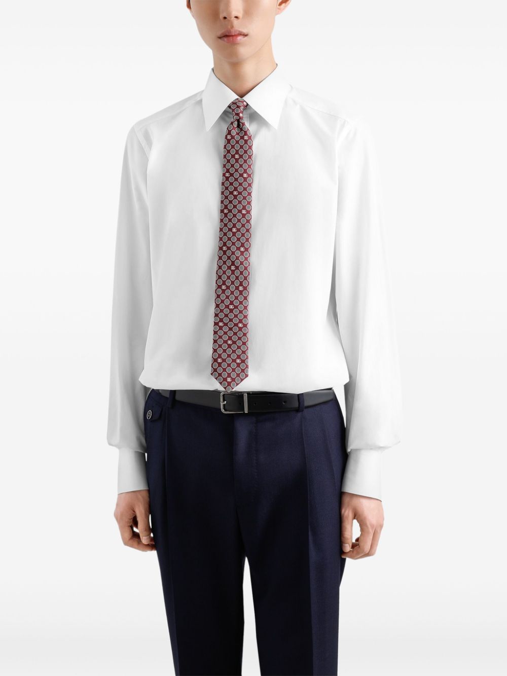 Dolce & Gabbana patterned-jacquard tie - Rood