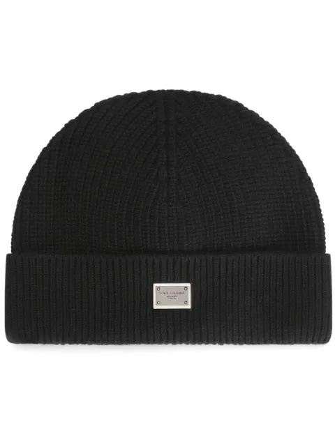 Dolce & Gabbana ribbed-knit beanie hat