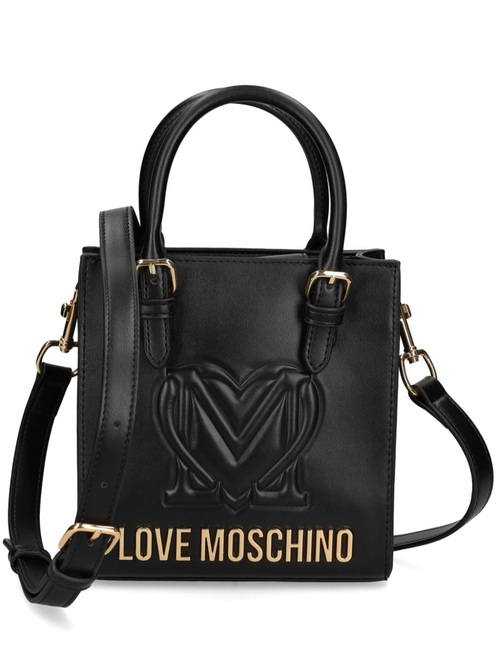 Shop Love Moschino Logo-lettering Tote Bag In Black