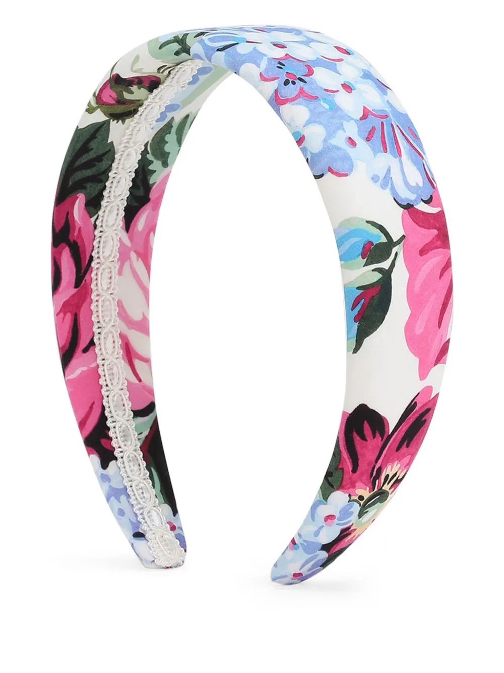 Dolce & Gabbana Kids floral-print head band - Wit