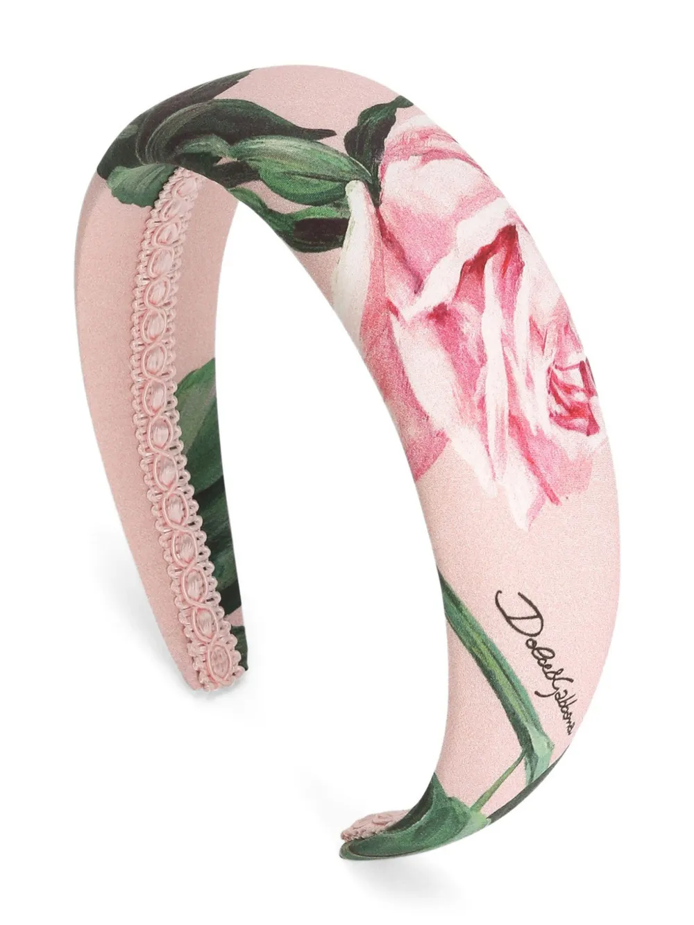 Dolce & Gabbana Kids Haarband met bloemenprint Roze