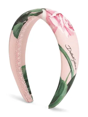 DOLCE&GABBANA　ヘアバンド Headband with all over jewellery application in Silver for