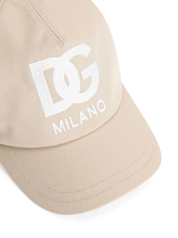 Dolce & Gabbana Kids Logo Cotton Cap | Neutrals | FARFETCH KW