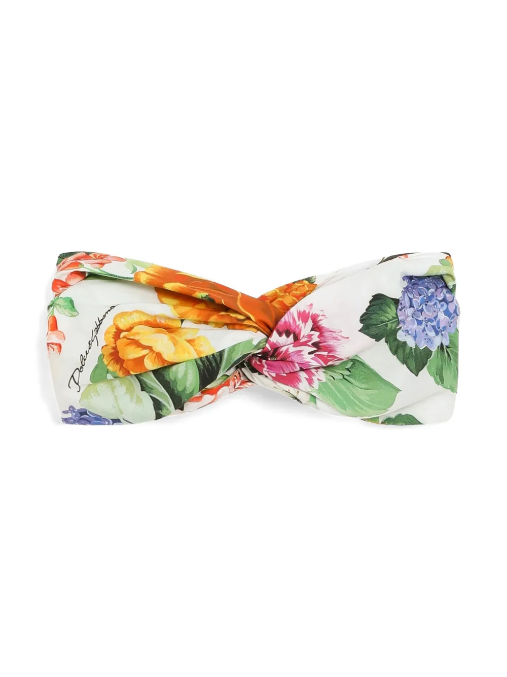 Dolce & Gabbana Kids Haarband met bloe print Wit