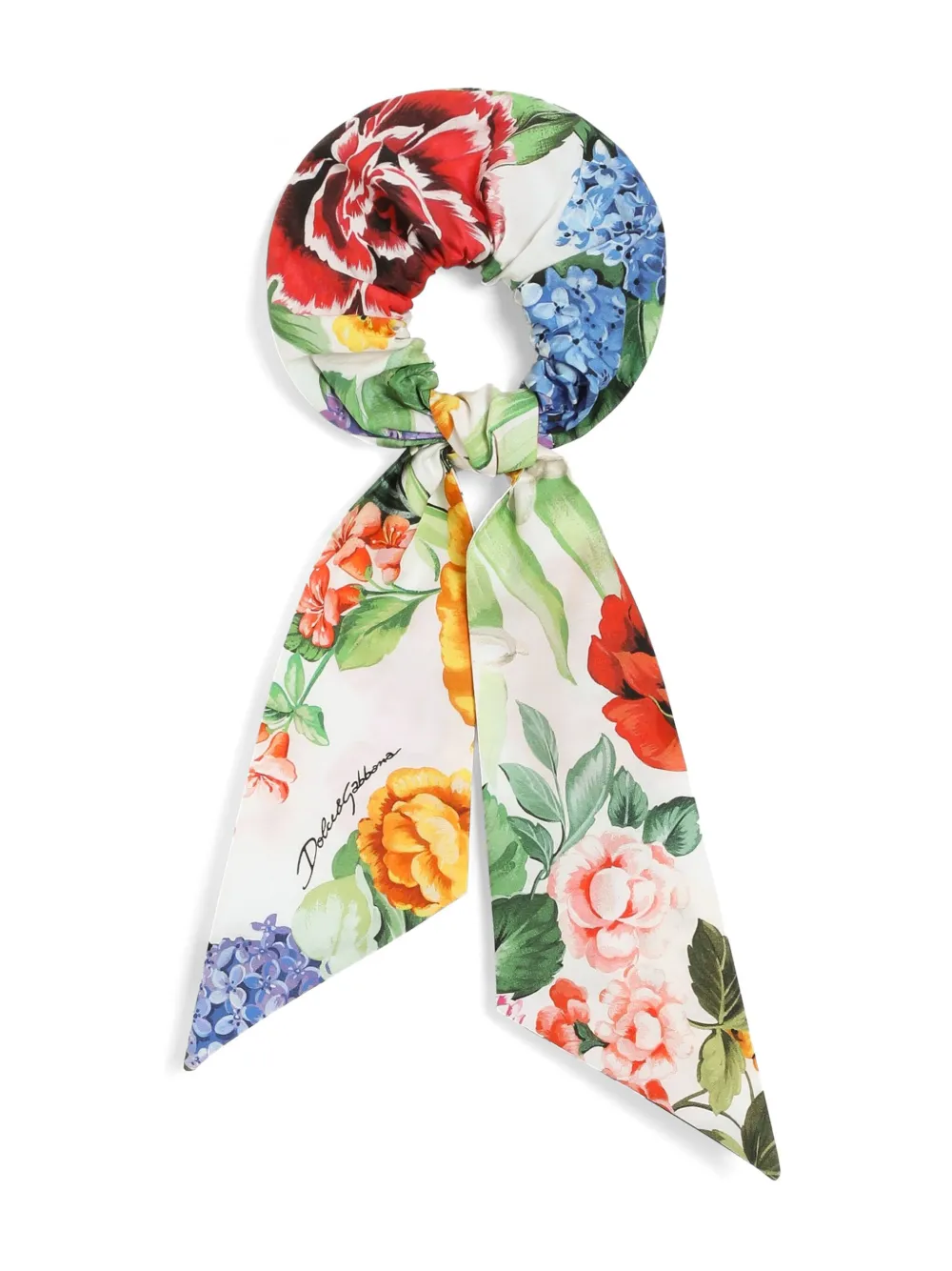 Dolce & Gabbana Kids Scrunchie met print Wit