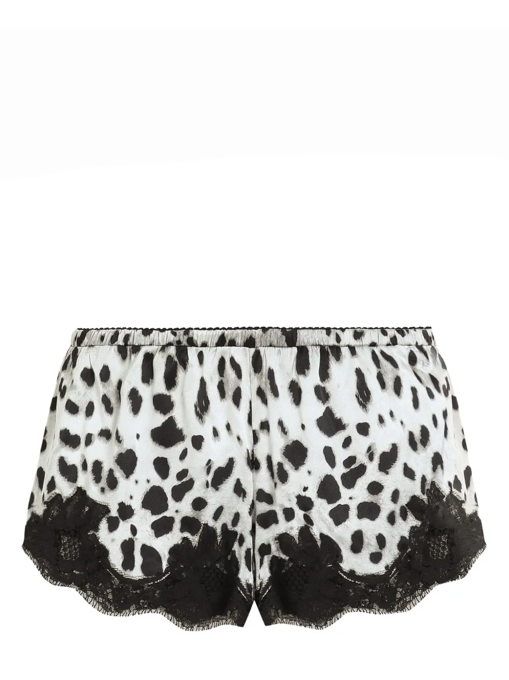 Dolce & Gabbana Leopard-print Satin Shorts In Neutrals