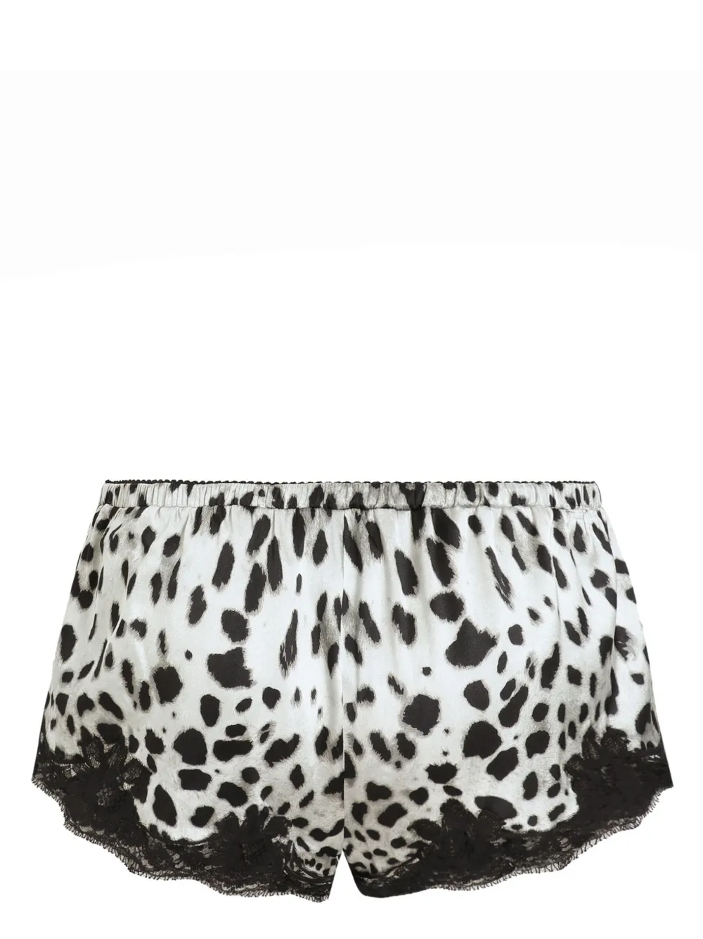 Dolce & Gabbana Satijnen shorts met luipaardprint - Beige