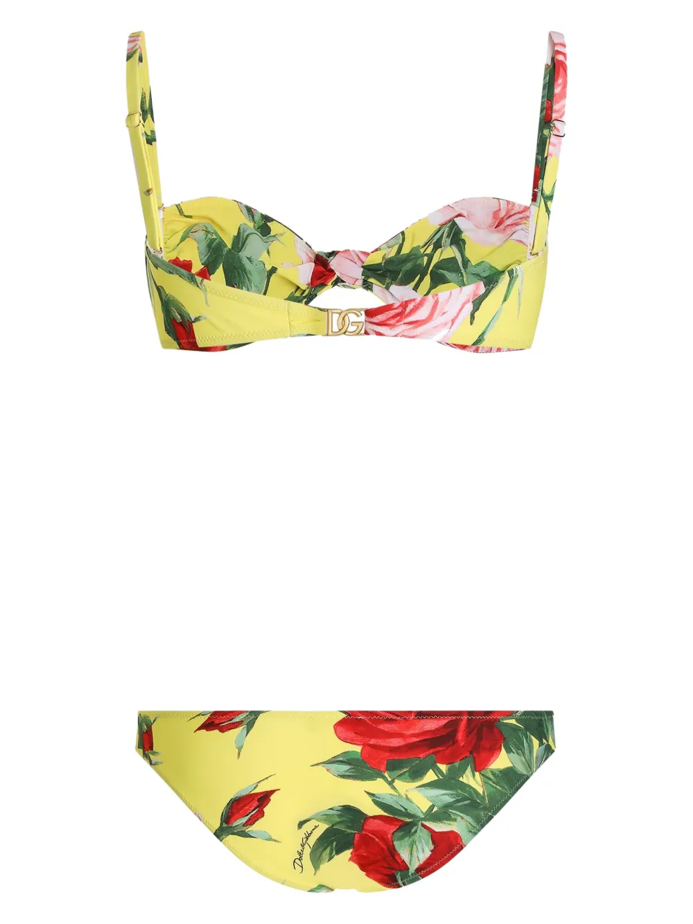 Dolce & Gabbana Bikini met print - Geel