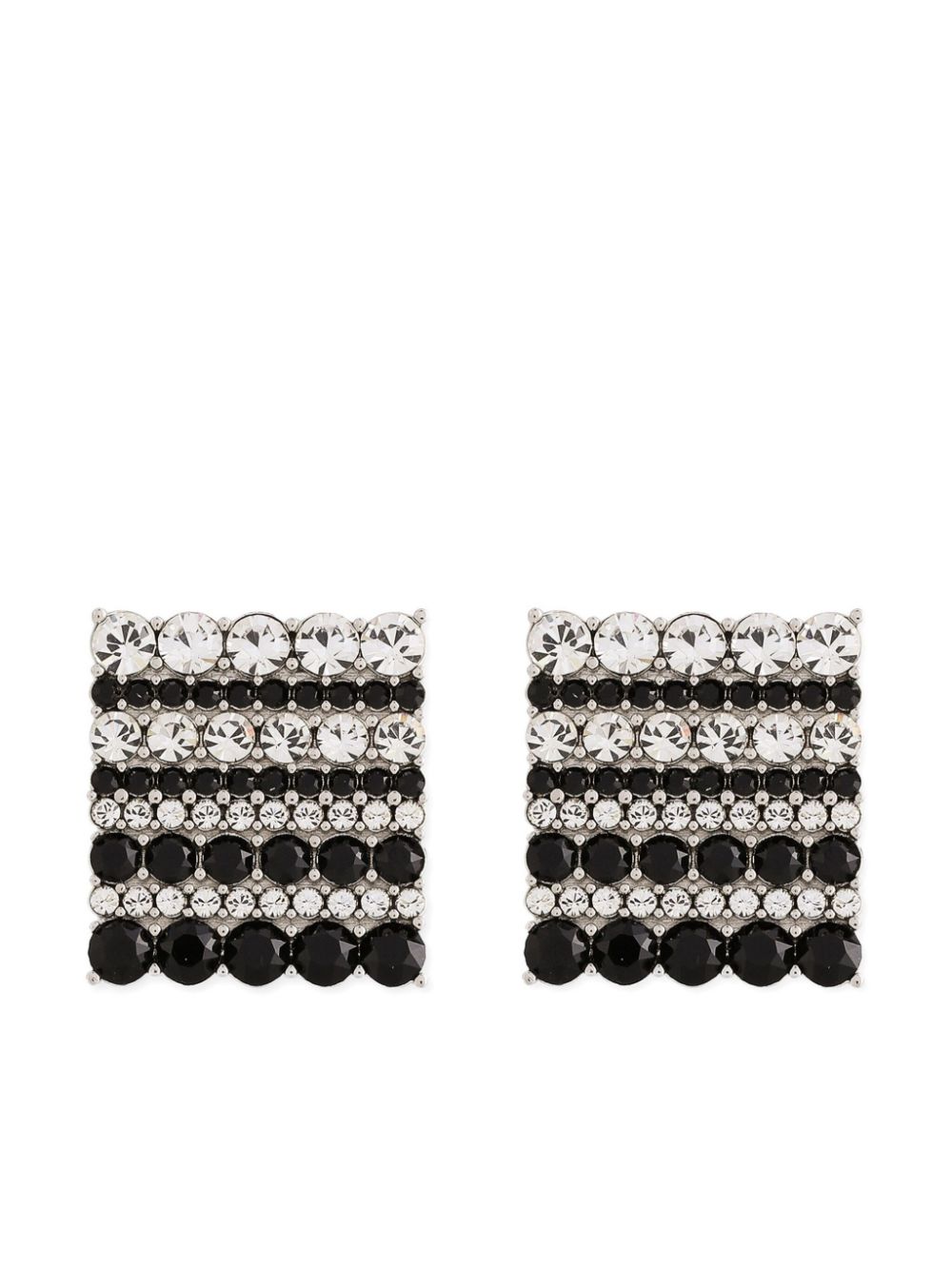 Dolce & Gabbana rhinestone-embellished cufflinks - Silver