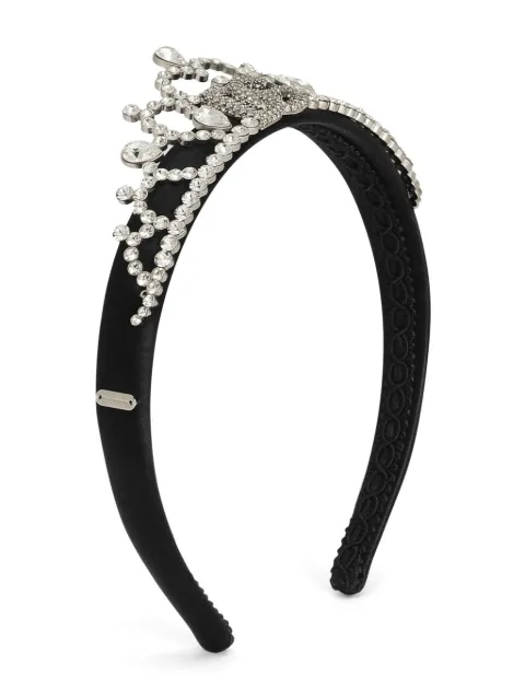Dolce & Gabbana Kids crystal-embellished tiara headband