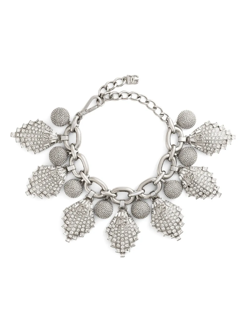 Dolce & Gabbana crystal-embellished necklace | Silver | Image 1