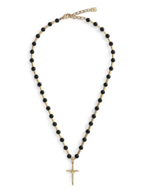Collier en plaqué à pendentif croix - Dolce & Gabbana - Modalova