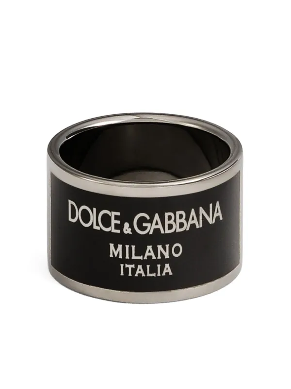 Dolce & Gabbana ロゴディテール リング | ブラック | FARFETCH JP