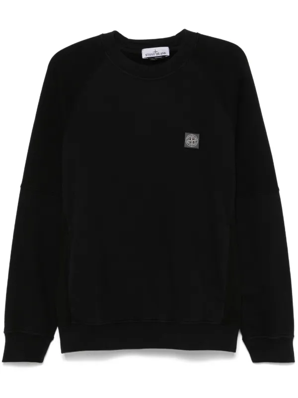 Stone Island Cotton fleece jersey Sweatshirt Black FARFETCH UK