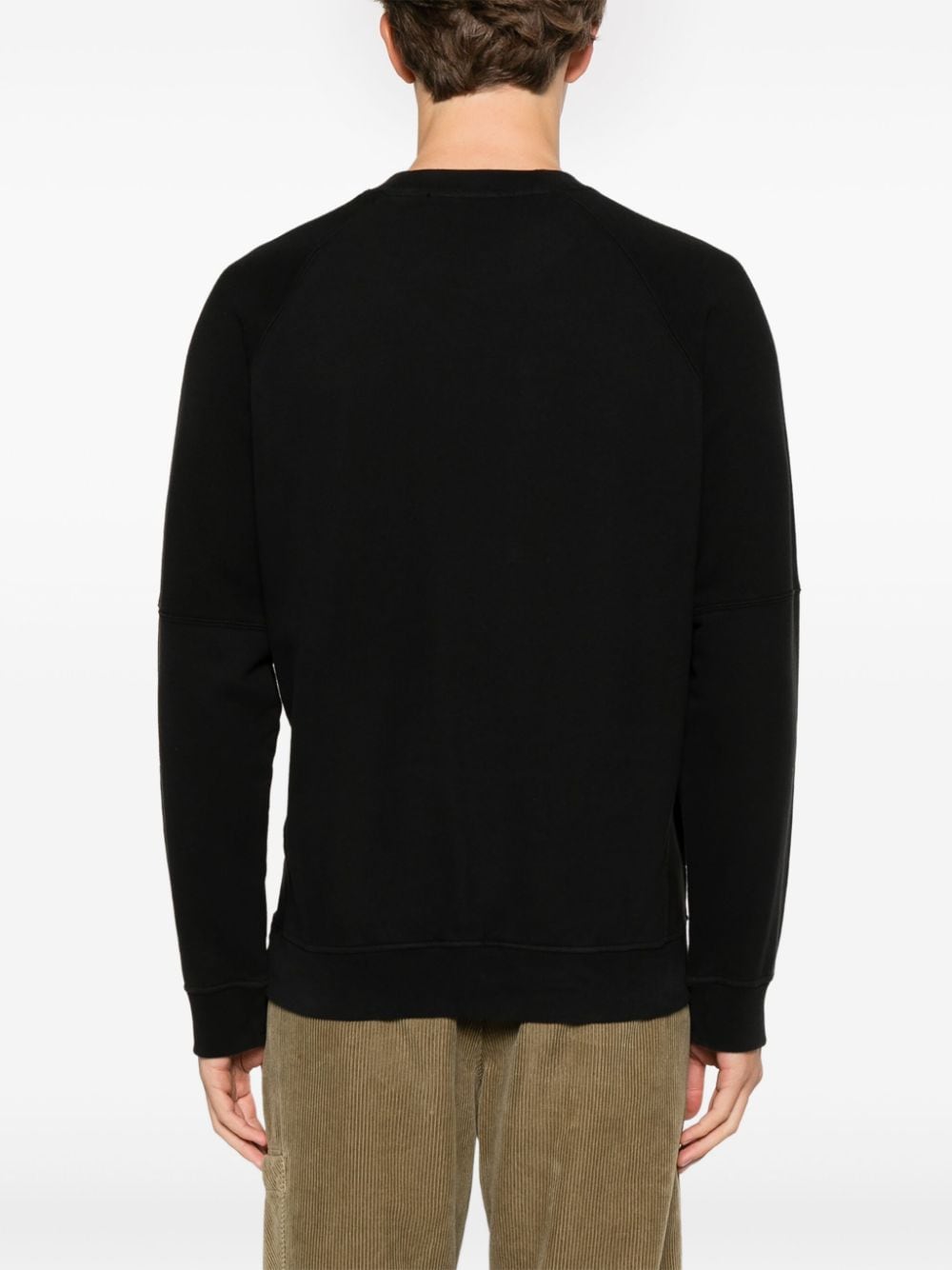 Shop Stone Island Cotton Fleece-jersey Sweatshirt In Black