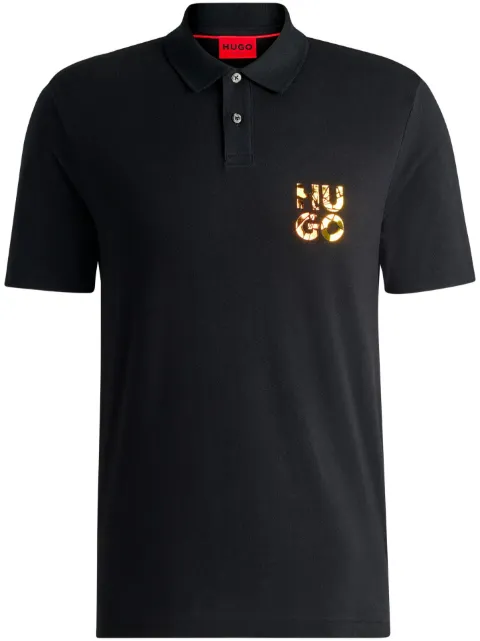 HUGO logo-print polo shirt