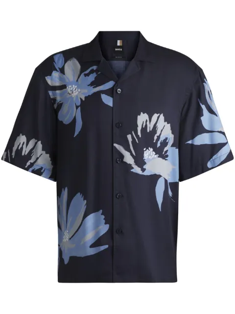 BOSS Camisa com estampa floral