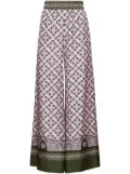 La DoubleJ printed palazzo pants - White
