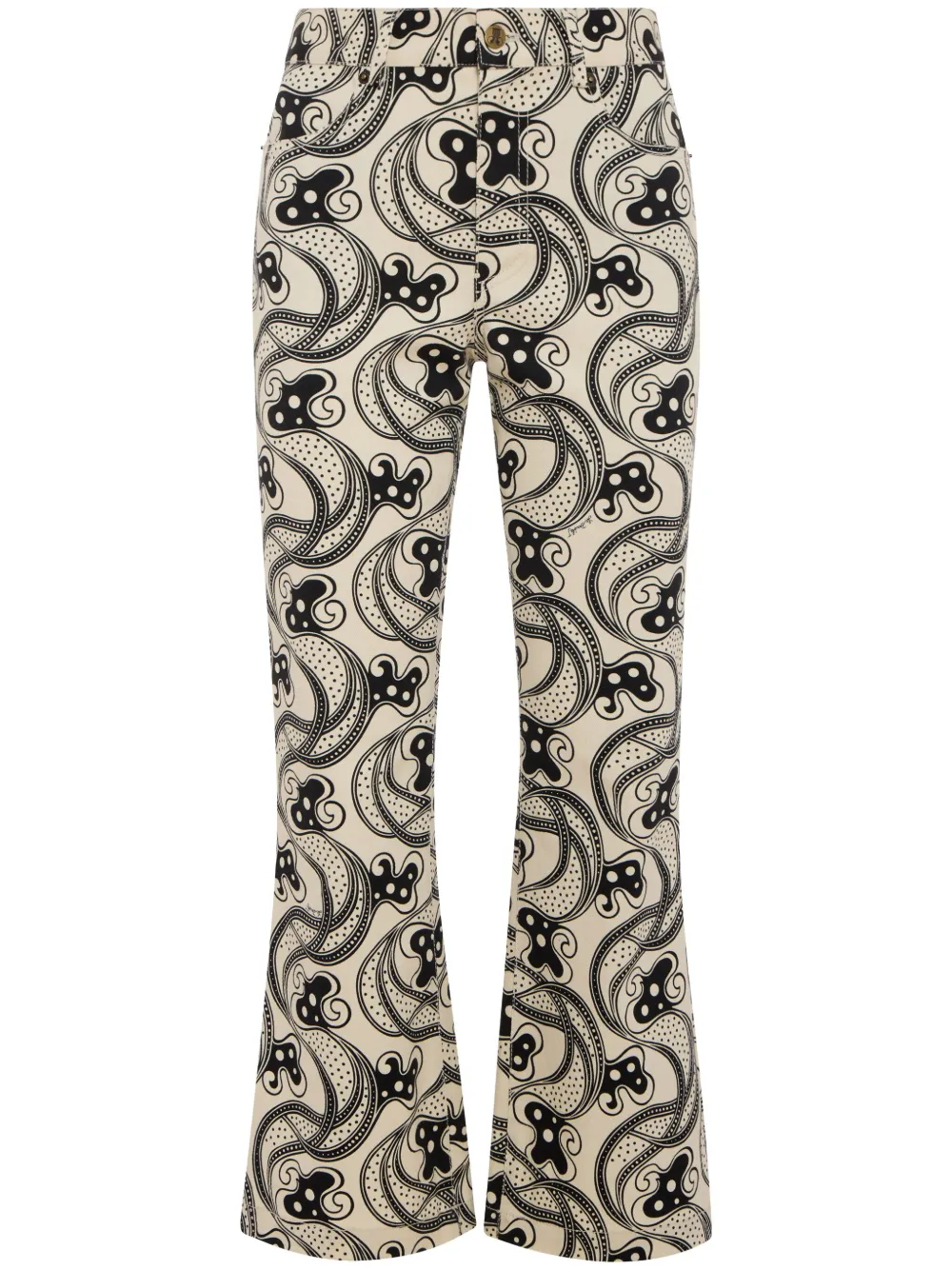 La DoubleJ Jeans crop svasati - Bianco