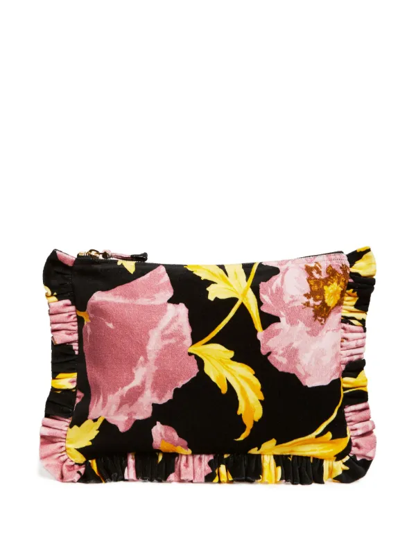 La DoubleJ Printed Clutch Bag in Pink