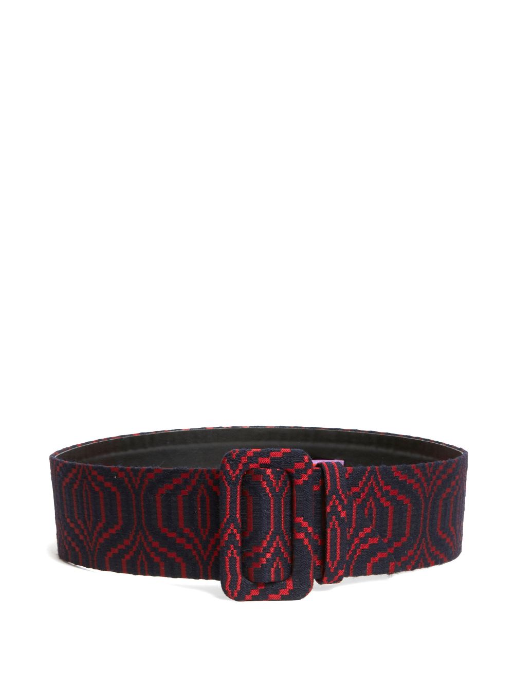 La Doublej Medium Jacquard Belt In Purple